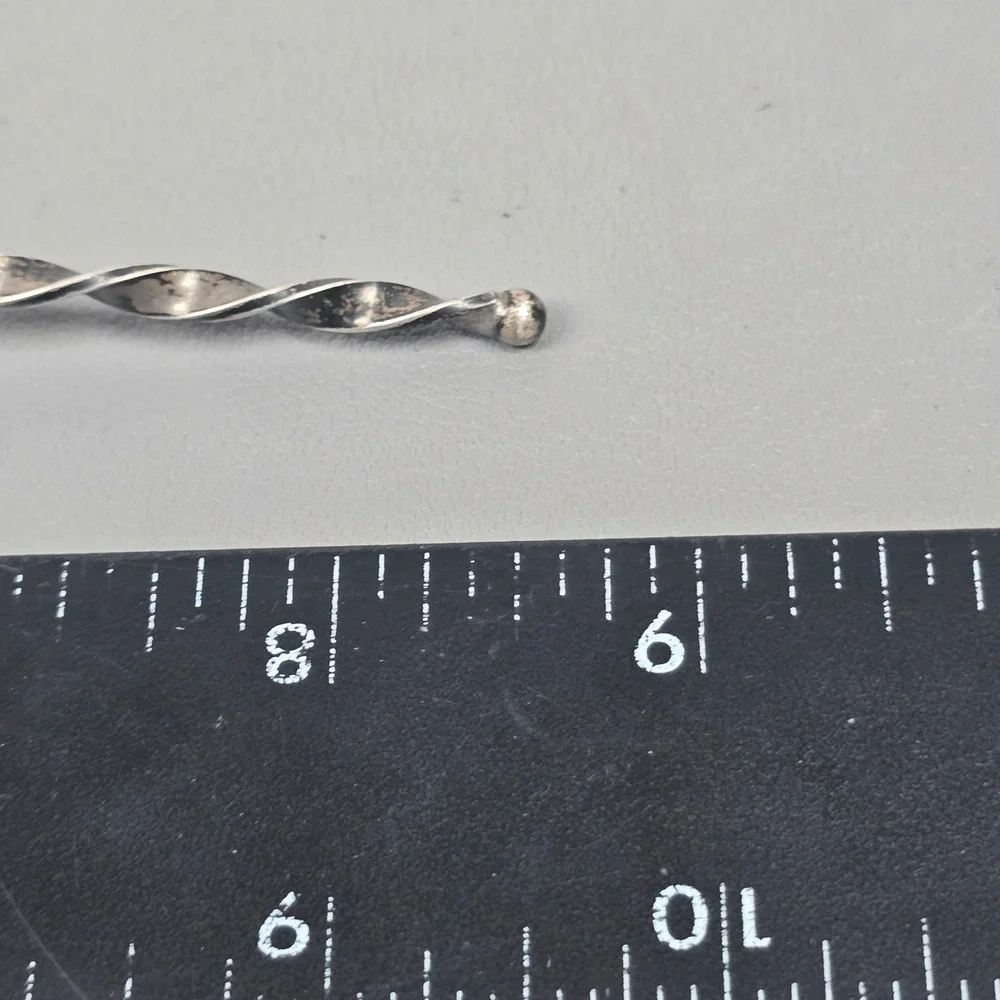 Vintage Sterling Silver Bell Candle Snuffer Long Twisted Handle 8.5